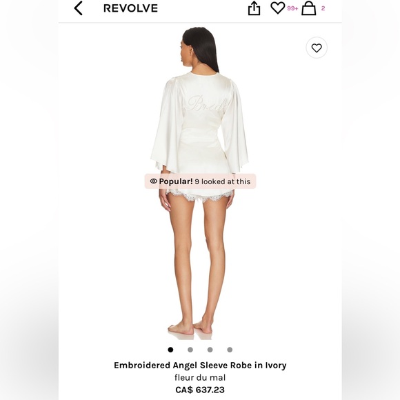 Fleur du Mal Bridal Robe - Picture 5 of 5